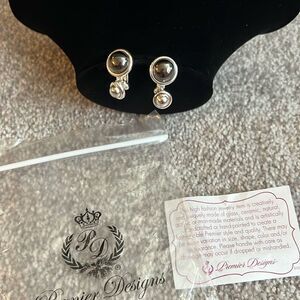NEW Premier Designs Clip and Post Hematite Earrings